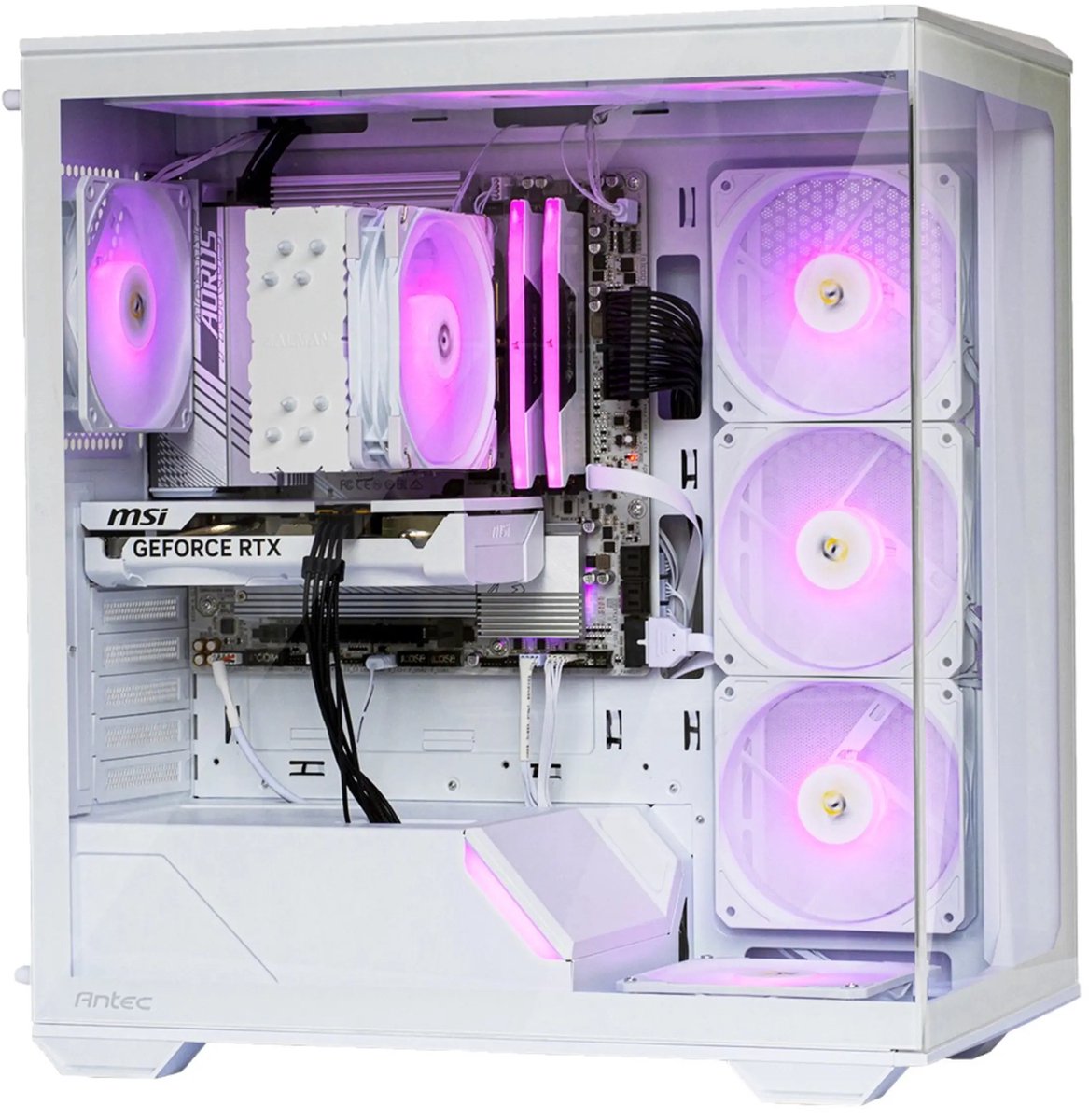 petaPC Gamer C3 White RGB Gaming PC met AMD Ryzen 7 8700 - afbeelding 2
