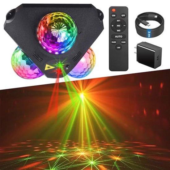 4 In 1 Disco Verlichting Met Rgb En Stroboscoop Effecten Voor Feesten 