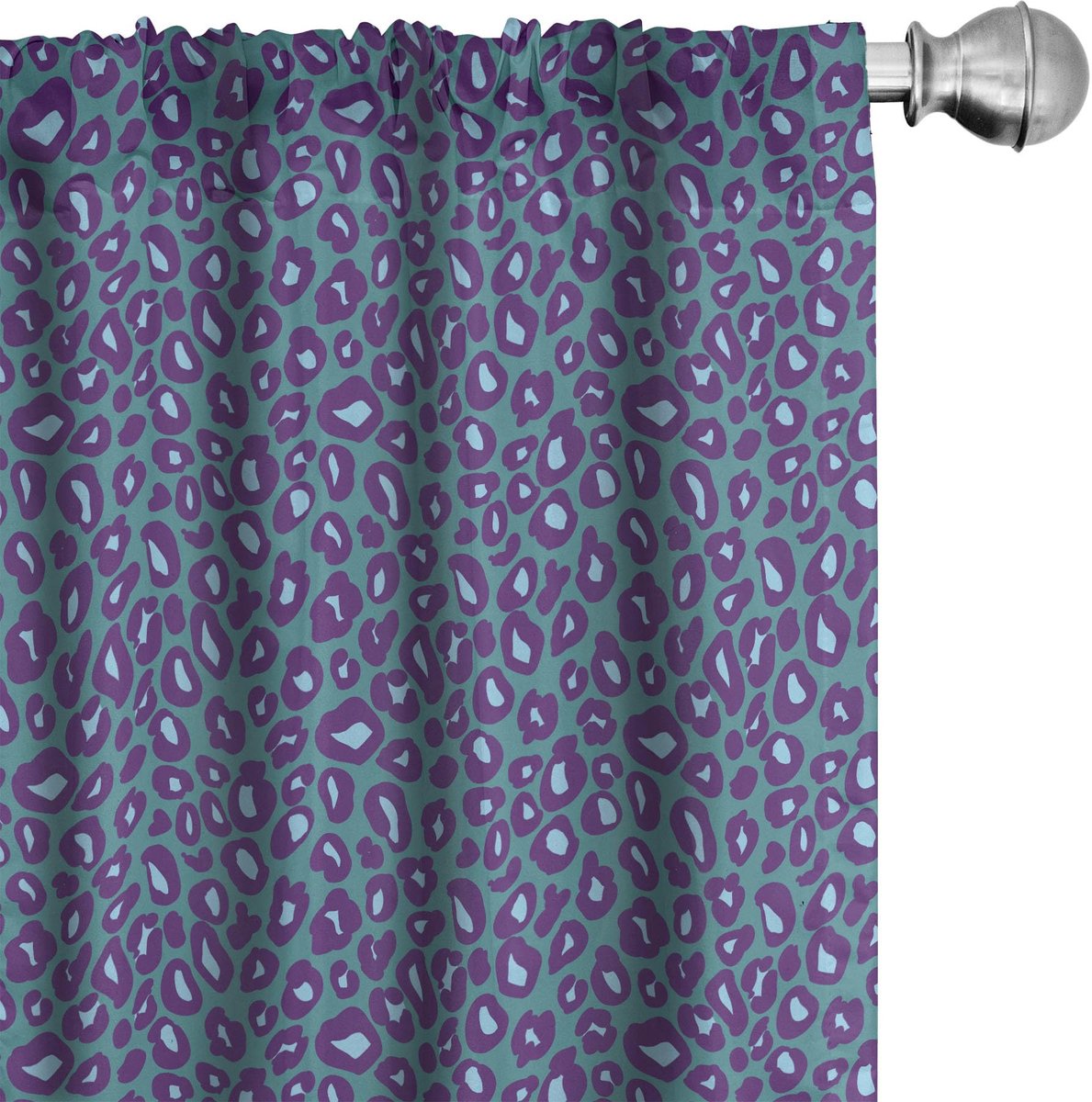 ABAKUHAUS Luipaard Gordijnen – 2x75x175 cm – Microvezel, Halfduisterend, Kadett-Blauw-Quartz Kadett Blau Quartz