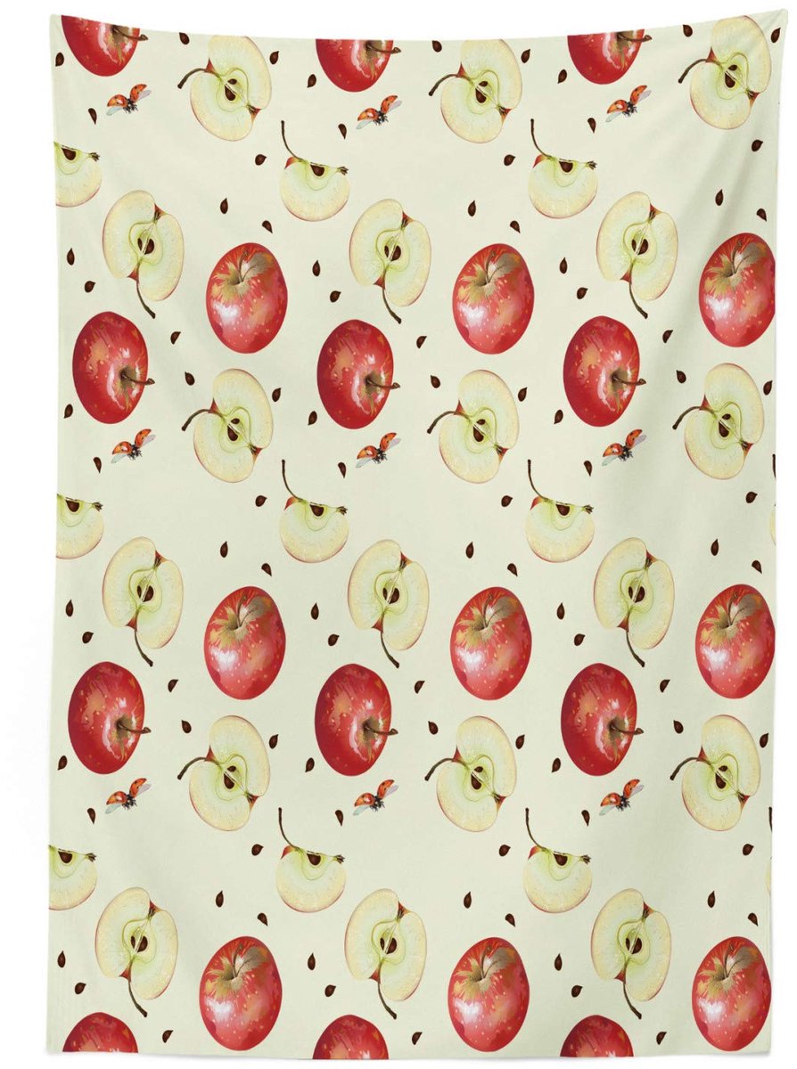 ABAKUHAUS Tafellaken – Satijn 140x200 cm – Wasbaar, Umbrabraun Creme Rubin