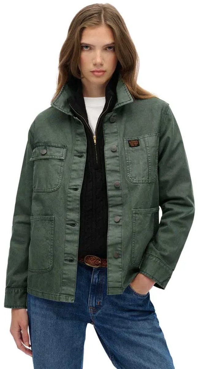 Superdry Chore Jas M Vrouw Groen