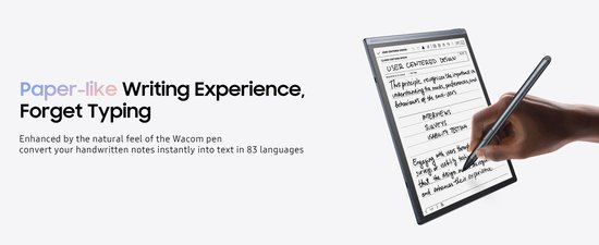 iFLYTEK - AINOTE 2 - Smart E ink Tablet 10.65" - Ultradun Digitaal Notitieboek voor Professionals - AI Transcriptie - Vertaling & Vergaderingsoverzicht - <20 ms Schrijflatentie - 7-Daagse Batterij van Merkloos — afbeelding 5