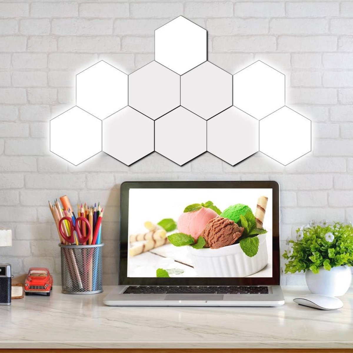 Zeshoekige Wandlamp voor Sfeervolle Verlichting in Huis - Innovatief Design