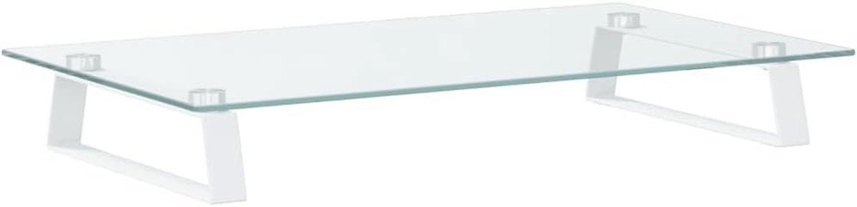 Monitor Stand 60x35x8cm van Tempered Glass en Metaal - Desk Organizer