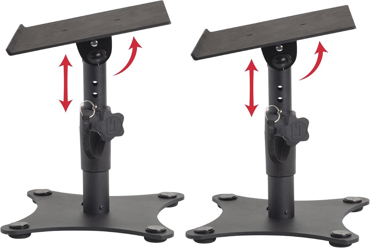 Verstelbare Desktop Monitor- en Luidsprekerstandaard - Set van 2