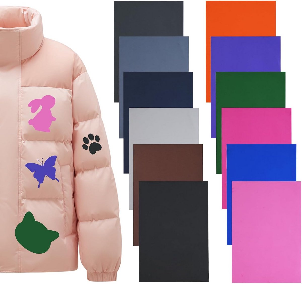 Waterdichte Nylon Reparatiepleisters - 12 Vel 21x15cm Zelfklevend voor Kleding en Slaapzakken