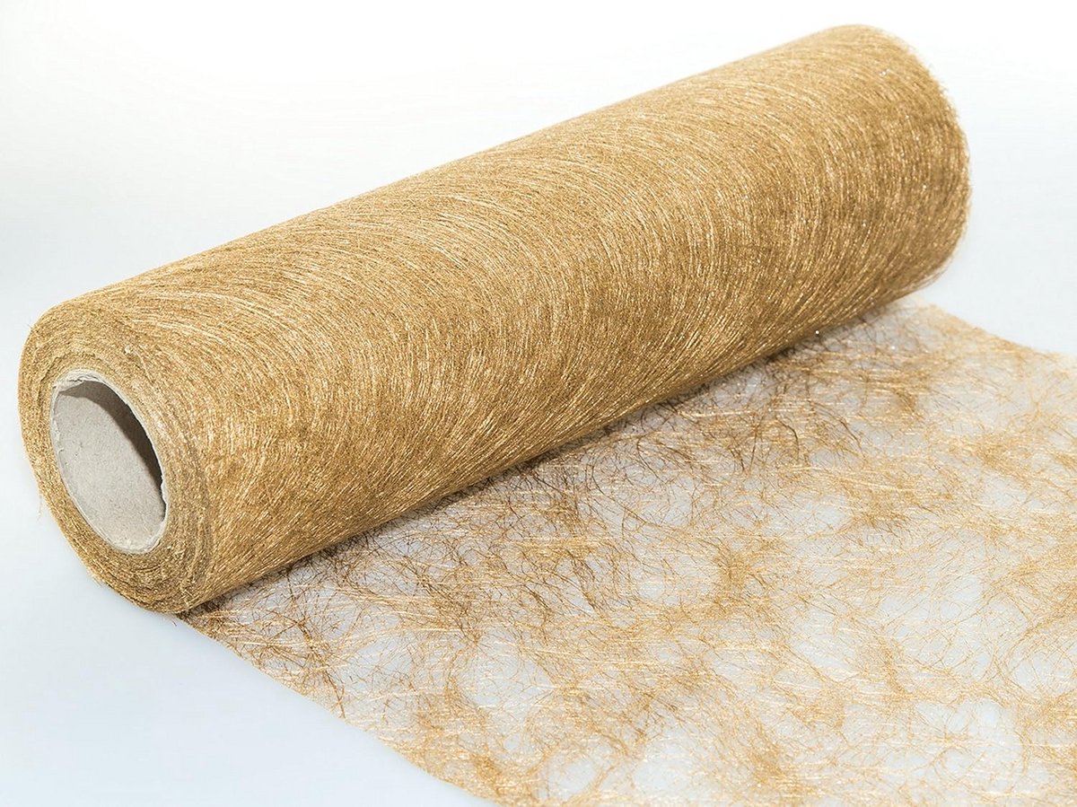 25 m x 30 cm Gouden Tafelband Tafelloper - Luxe Decoratie voor Bruiloft en Kerst