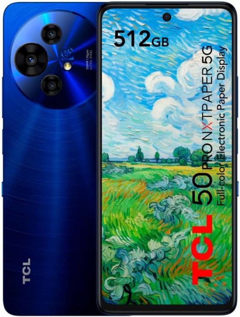 5G Smartphone 50 inch NXTPAPER Scherm 8GB RAM 512GB Opslag Blauw
