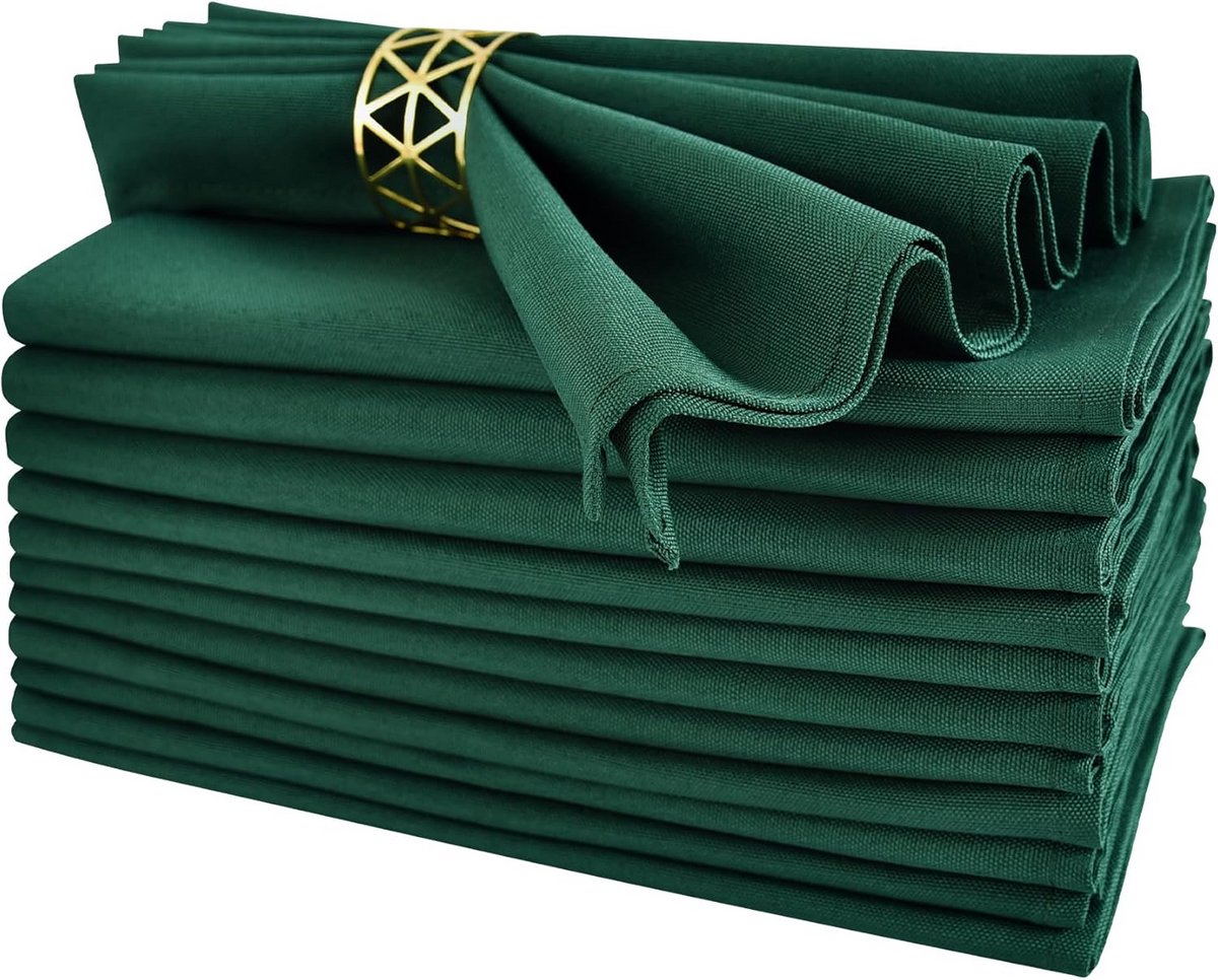 Set van 12 wasbare stoffen servetten 45x45 cm voor diner en feest