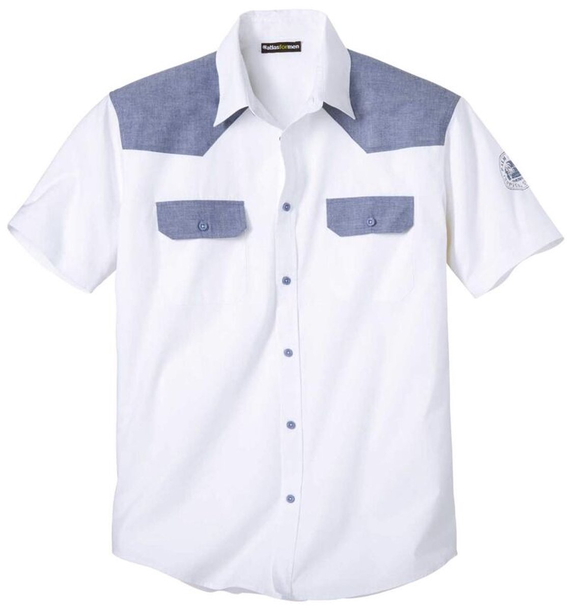 ATLAS FOR MEN - Popeline overhemd Palm Coast - Heren - Verkrijgbaar in grote maten - 4XL