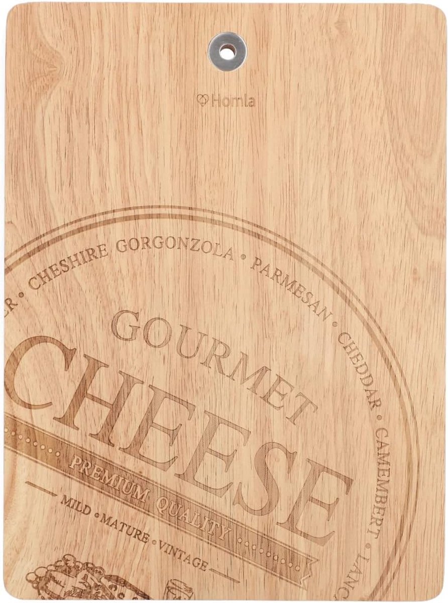 Rechthoekige Houten Kaasplank van Rubberwood Serveerplank - 31 x 23 cm