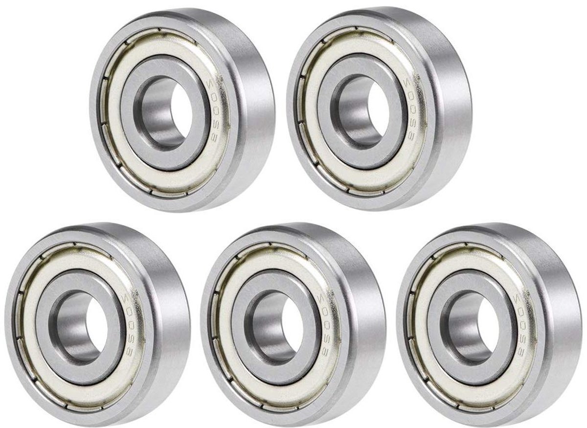 Allecta - 2 stuks 6200ZZ groefkogellager, afgedicht chroomlager, 10x30x9mm - pak van 5