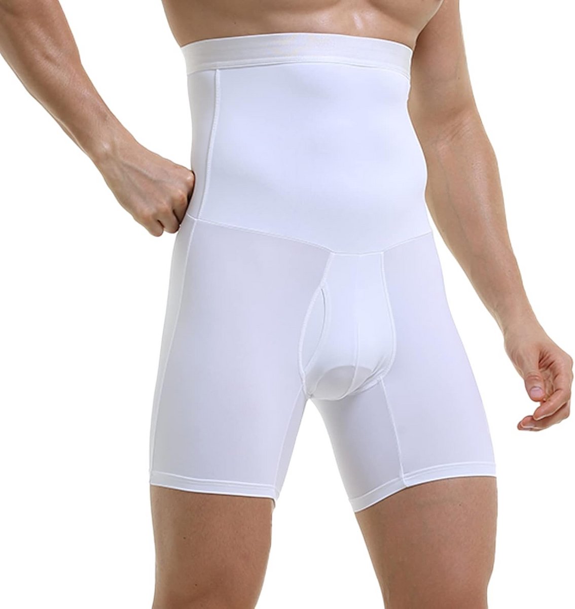 Herenshirt voor Buikcontrole met Hoge Taille - Slimming Shapewear Boxer Broek