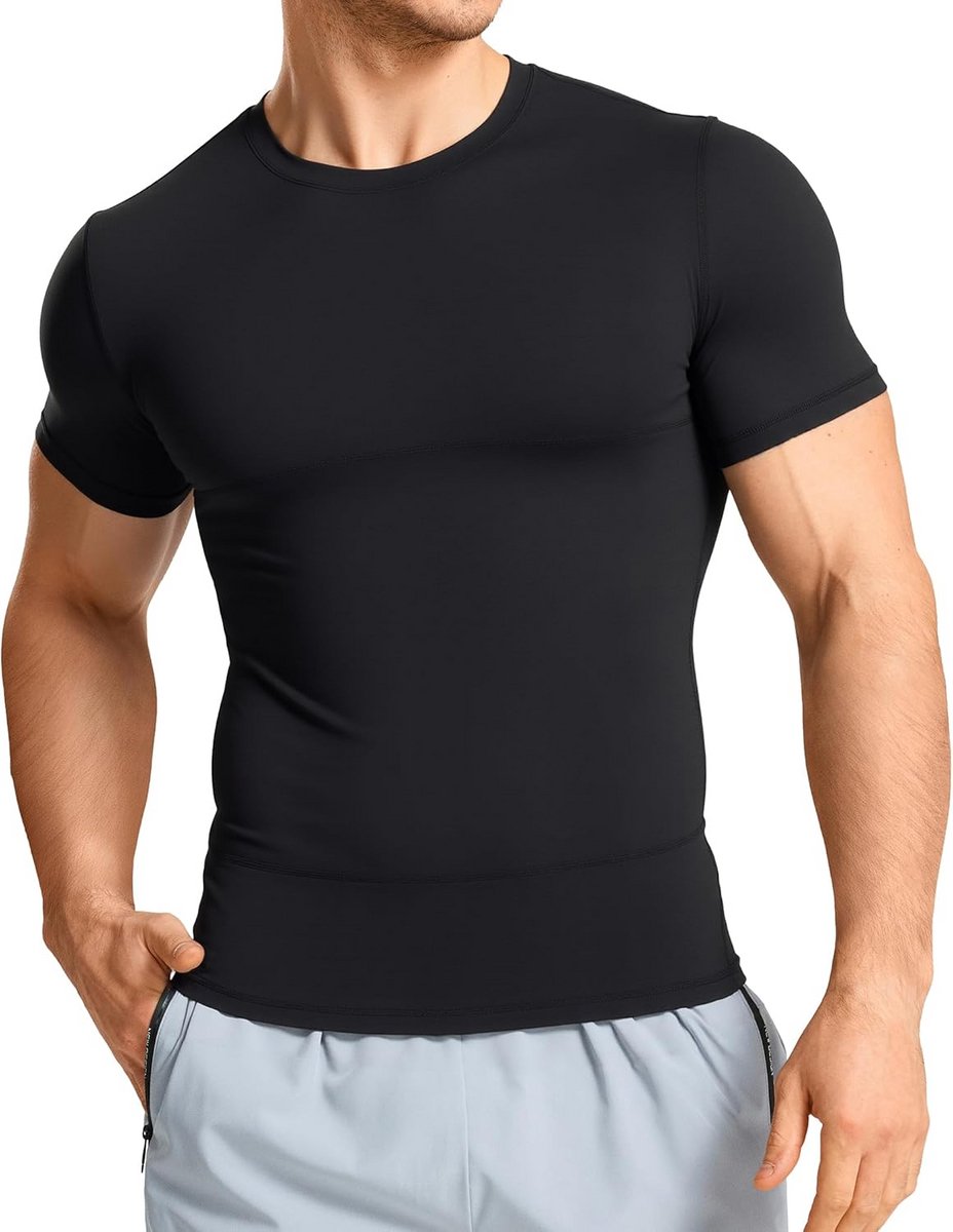 Compressieshirt Heren Buikweg Gym Tanktop Slankere Taille Onderhemd
