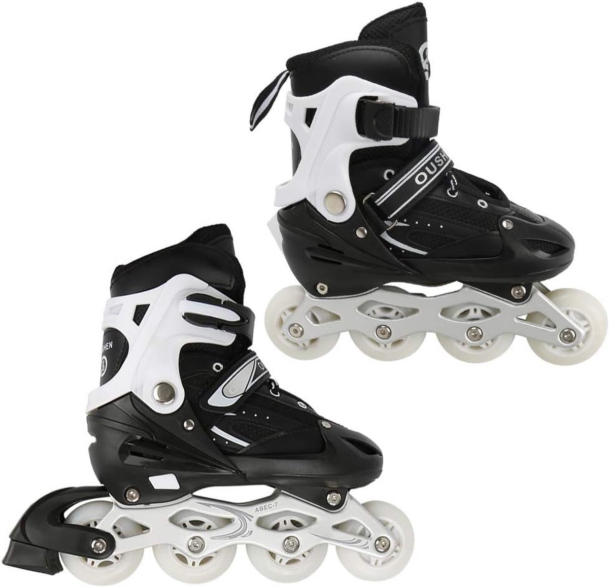 Verstelbare lichtgevende inline skates in meerdere maten, geschikt voor kinderen en volwassenen