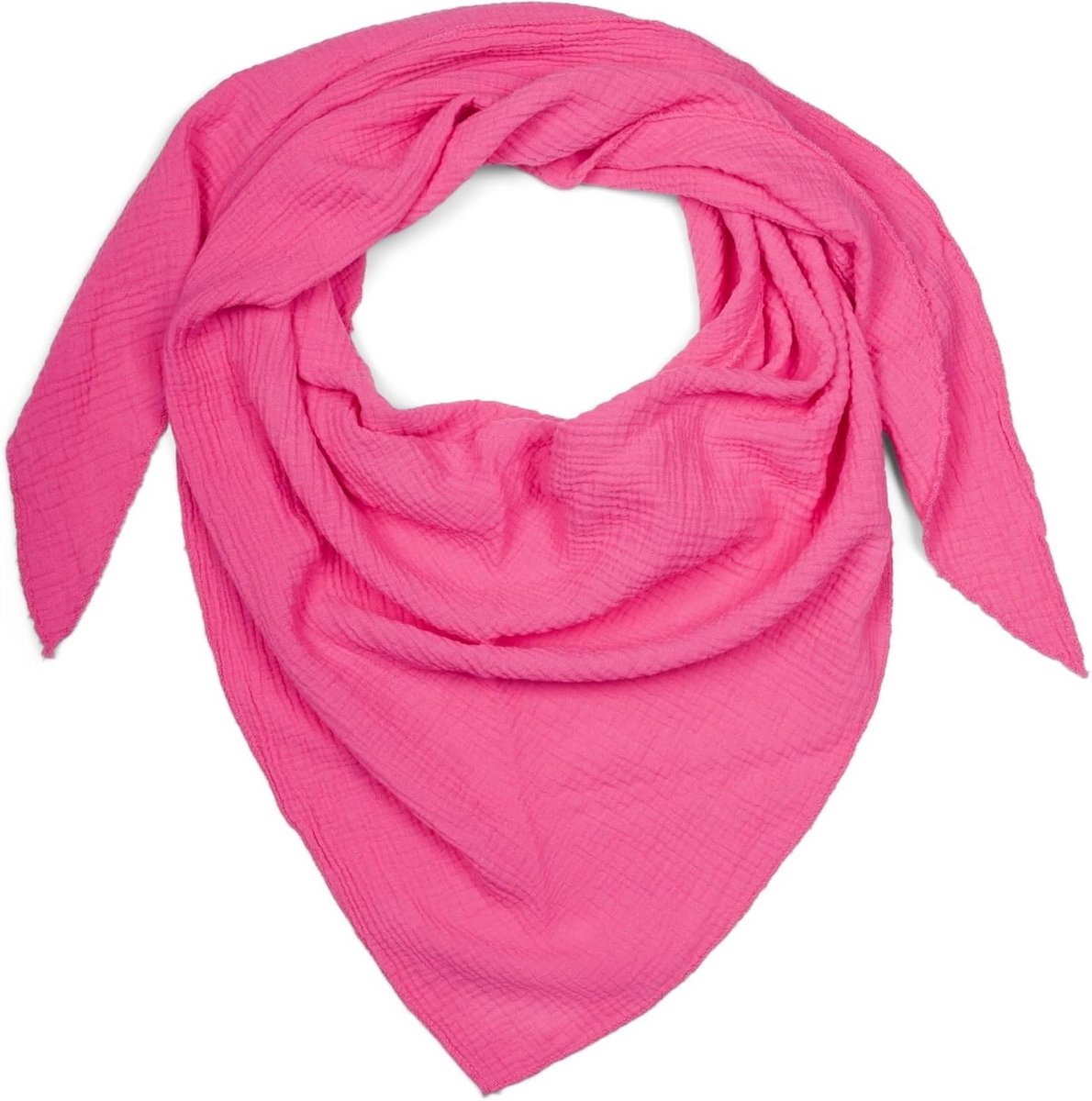 Dames Driehoekige Sjaal van 100% Katoen Mousseline | Lichte en Zachte Halsdoek Effen Kleuren