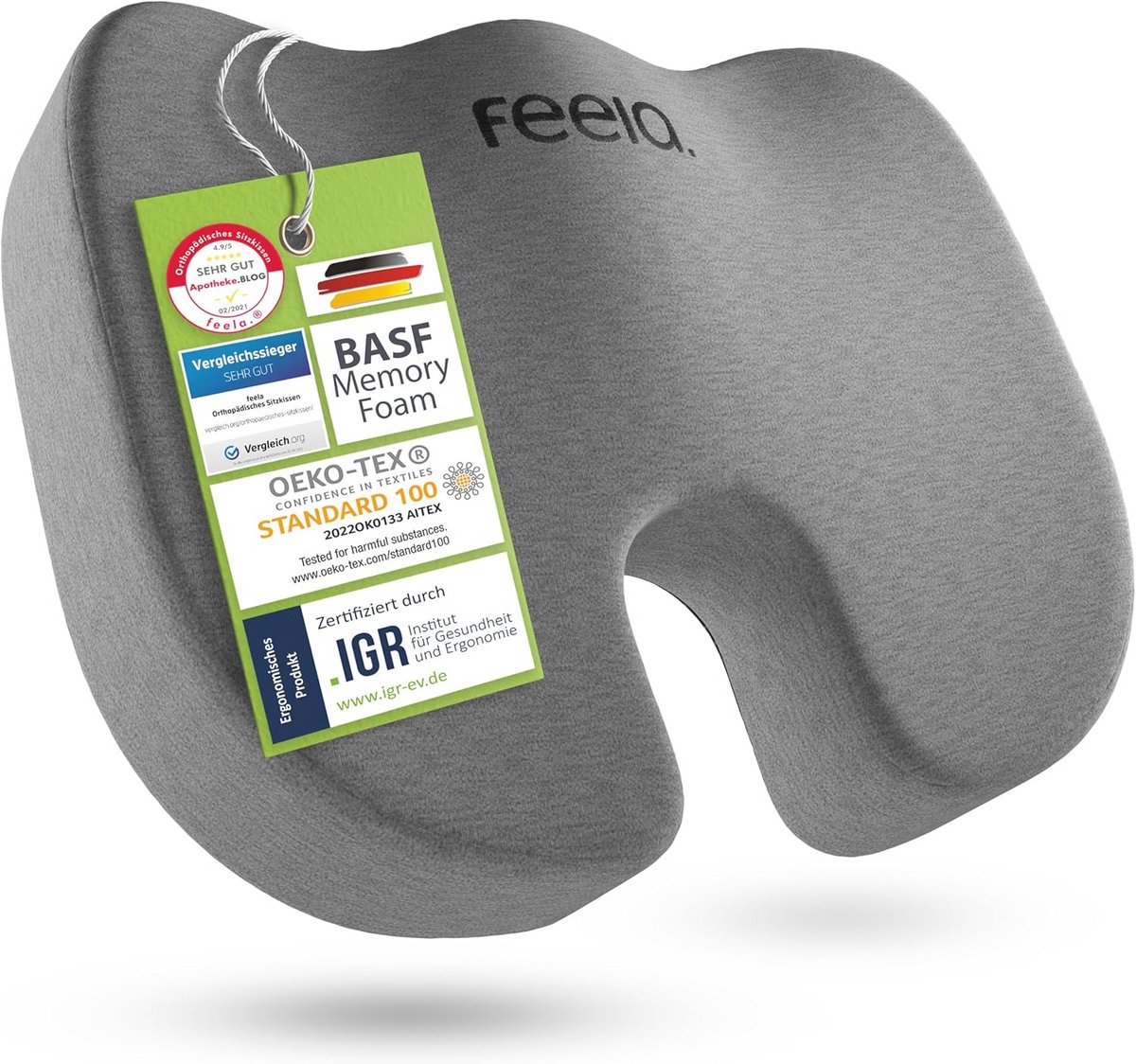 Ergonomisch orthopedisch zitkussen voor bureaustoelen en auto's - Pijnverlichting en verbeterde doorbloeding