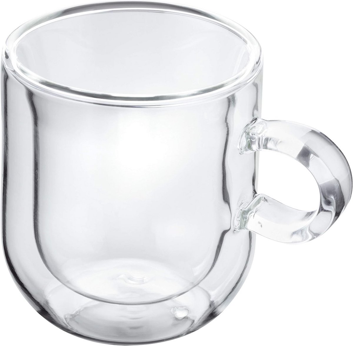 Set van 2 Handgemaakte Dubbelwandige Glazen Koffiemokken voor Espresso