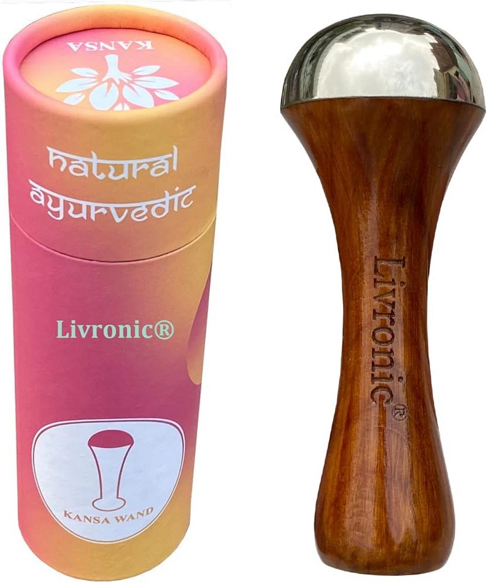 Ayurvedische Kansa Massage Stok met Houten Handvat voor Detox en Diepe Ontspanning