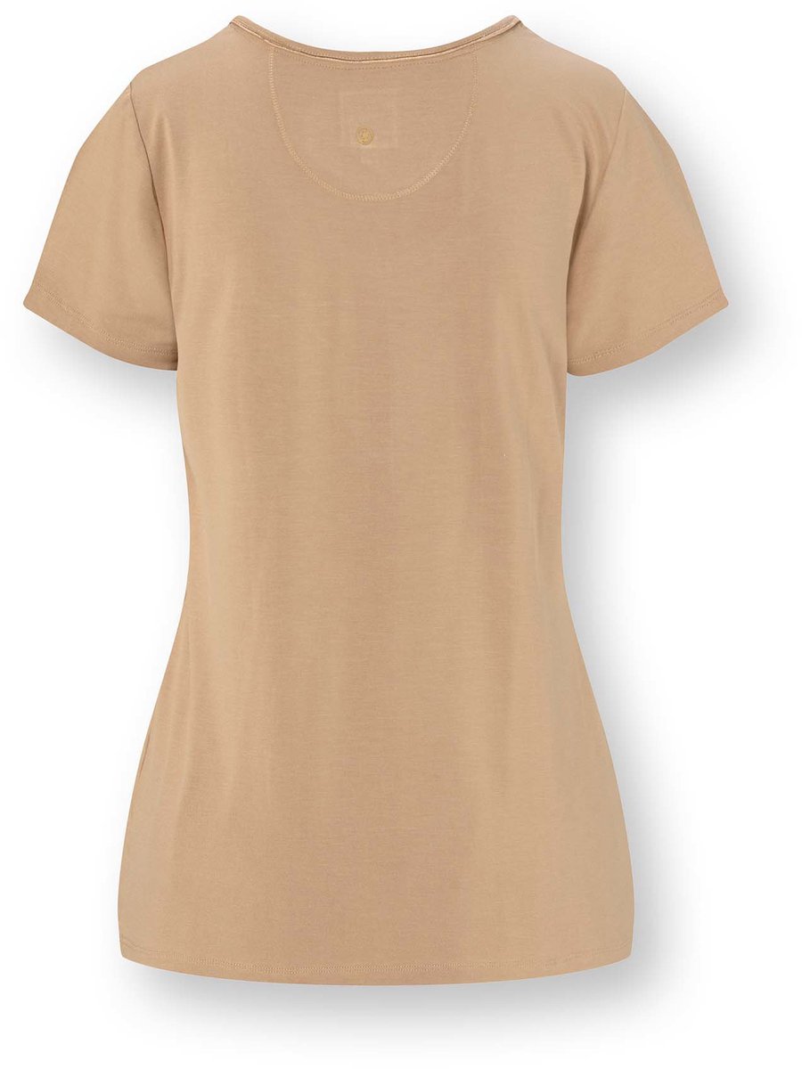 Pip Studio - Toy Pyjama t-shirt - Korte mouw Dames - Loungewear - Solid - Zand - XL