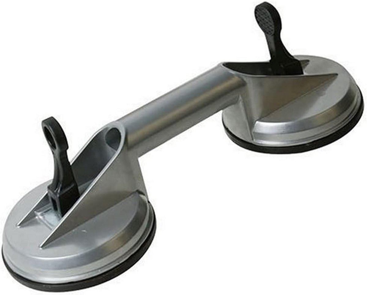 Dubbele Aluminium Zuignap voor Glas en Plaatwerk - Max. 100kg Draagvermogen
