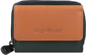 Portefeuille Greenburry Nappa en Cuir avec protection RFID 11 cm - Femme - Horizontal - Vert bouteille-beige