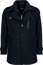 Black Premium by EMP Zwarte jas met borstzakken - Heren - L