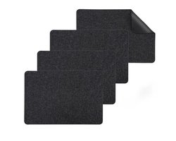 4 vellen viltmatten voor airfryers, draagbare matten, hittebestendige matten voor koffiezetapparaten, wasbaar, antislip, warmte-isolerende matten, op maat te snijden, 44*30 cm