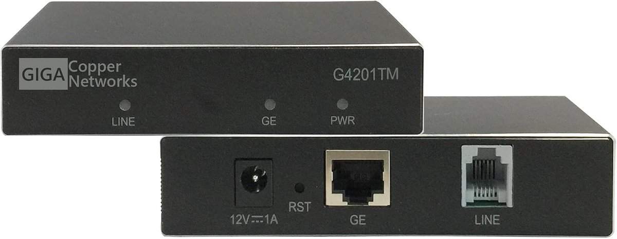2x Gigabit Mimo Modem Set voor Internet via Telefoonkabel tot 1500 Mbps