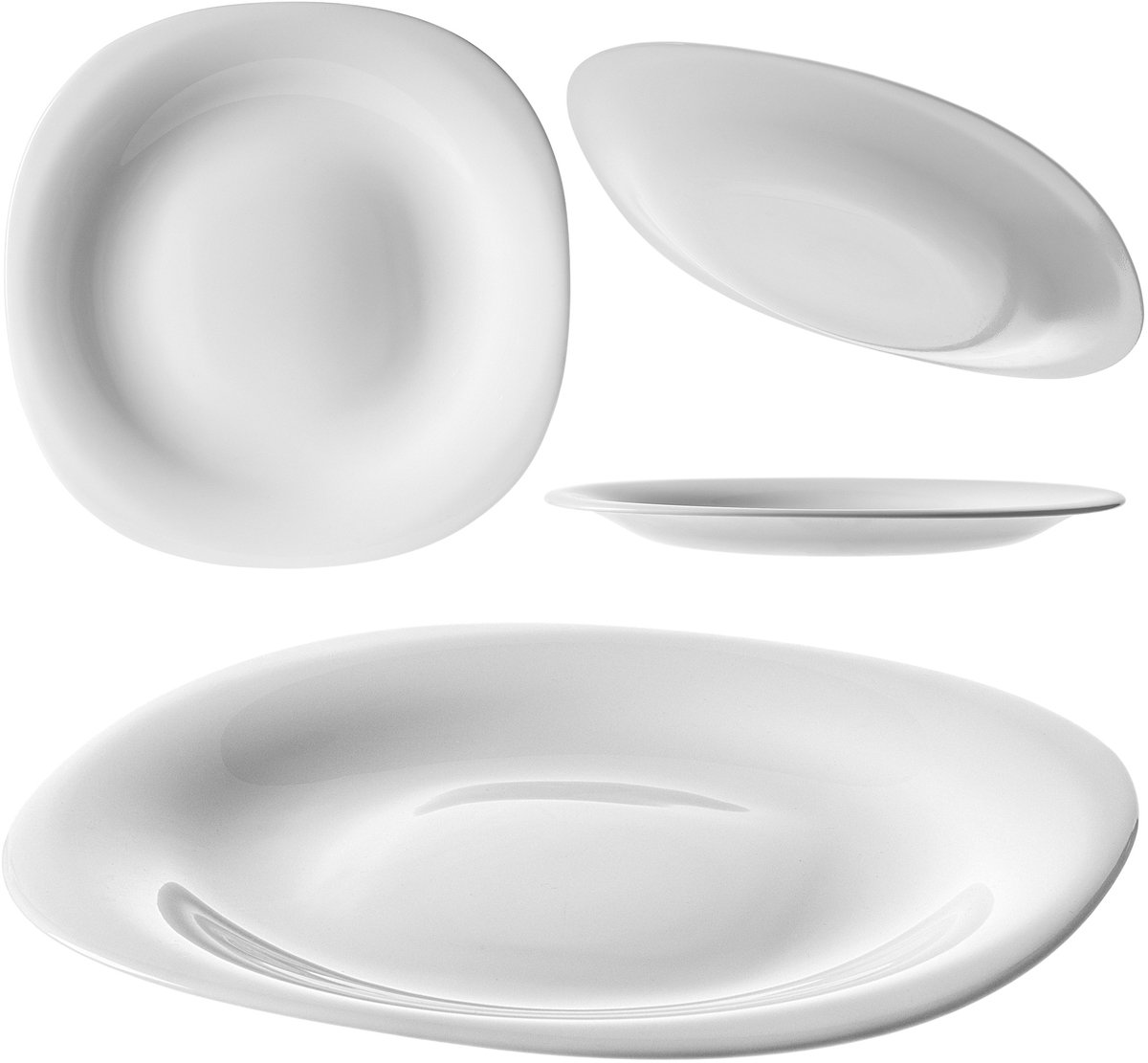 Wit Glazen Dessertbord 21,5 cm - Stijlvol & Praktisch
