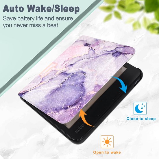 Origami Hoes voor eReaders met Auto Sleep/Wake - Lilac Marmo van Origami — afbeelding 3