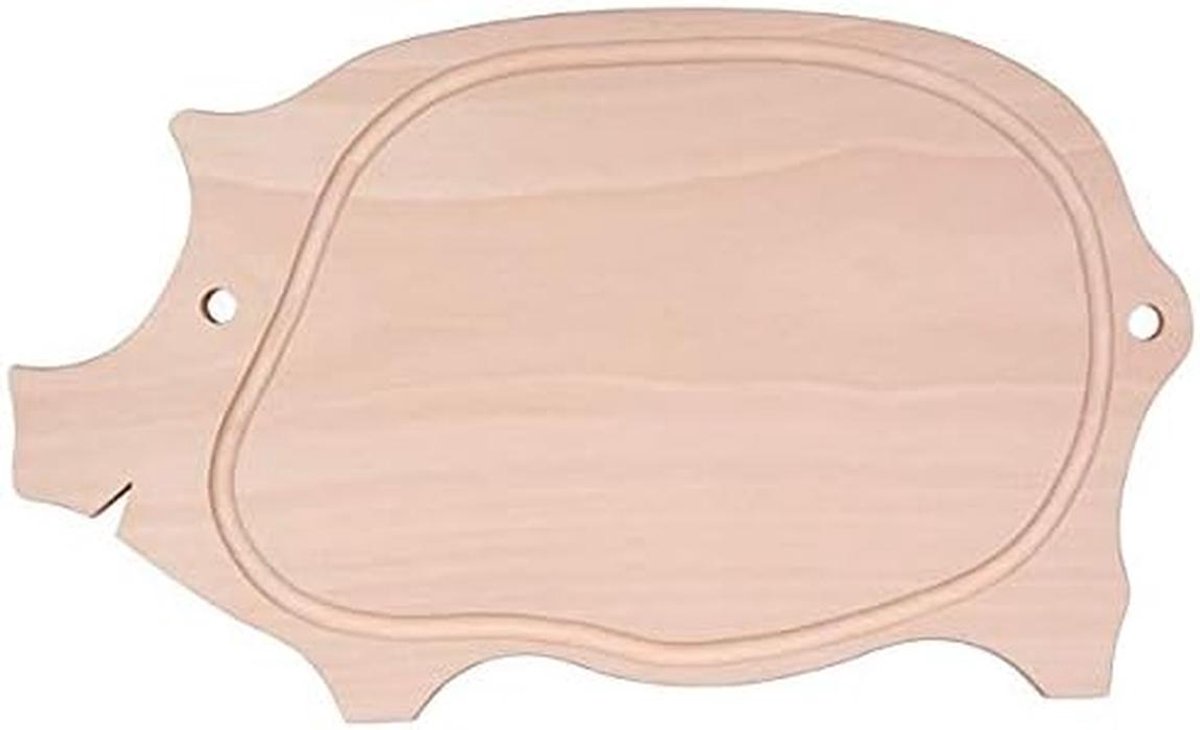 Houten Serveerplank met Sapgoot - Stevig Beukenhout Slachthuisvorm