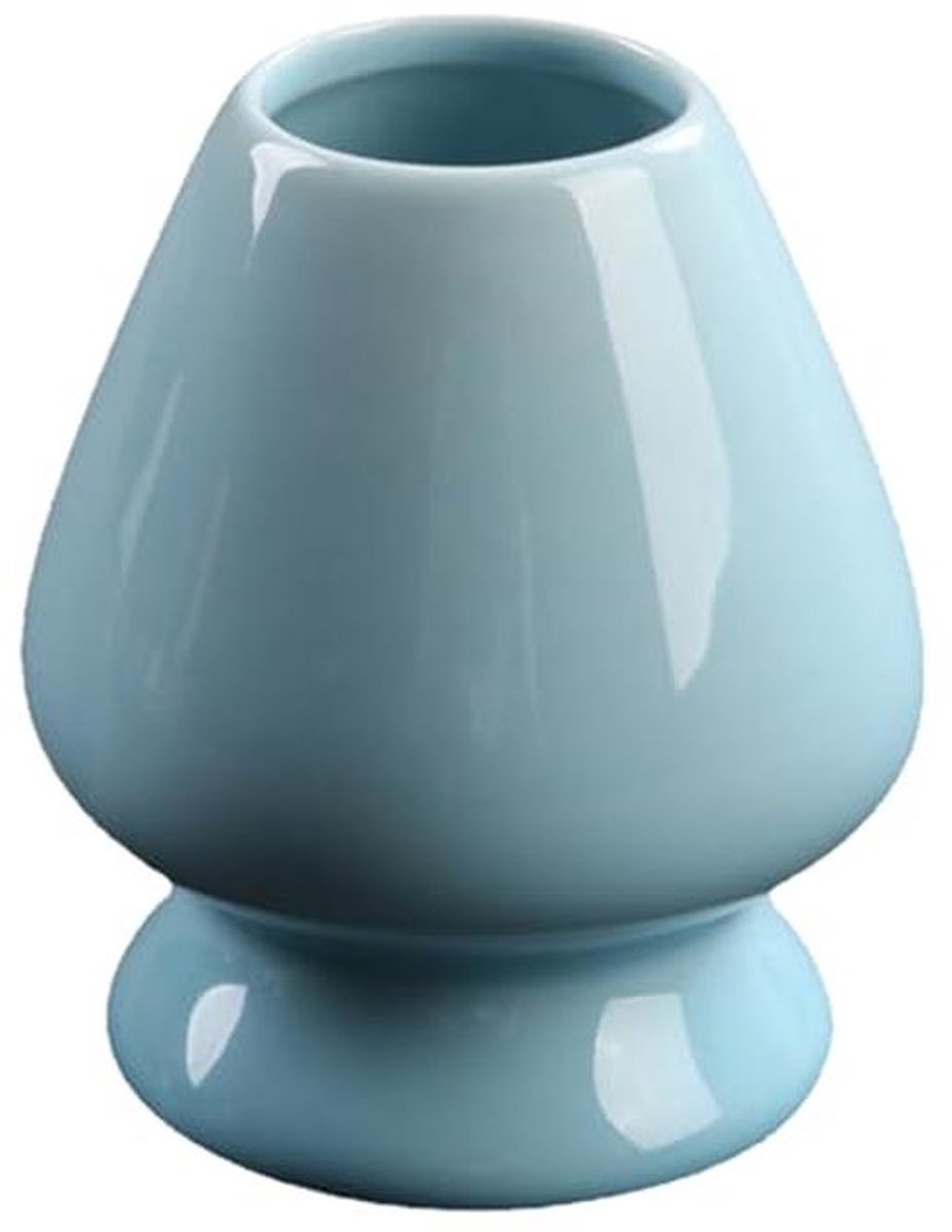 Houder voor Matcha Bezem - Keramisch - Azuurblauw voor Theeceremonie