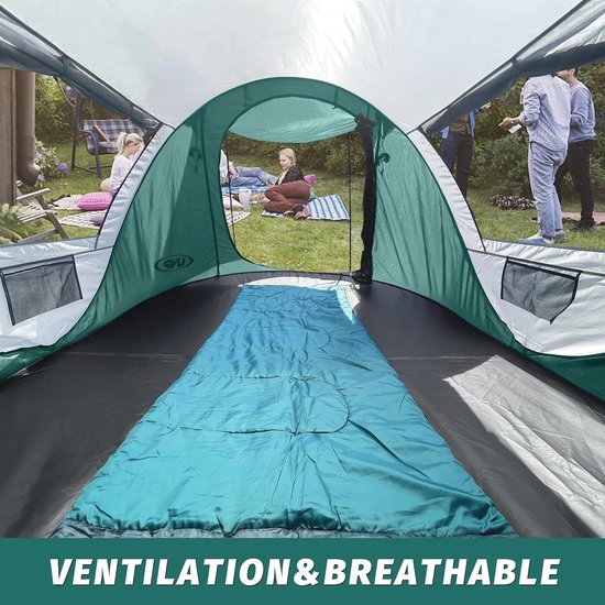 Pop-uptent voor 3-4 personen - Gemakkelijk op te zetten Campingtent met Voortent en Gaasvensters — afbeelding 2