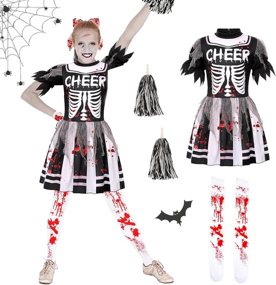 Eng Zombie Cheerleader Kostuum voor Dames en Meisjes - Halloween Kostuums