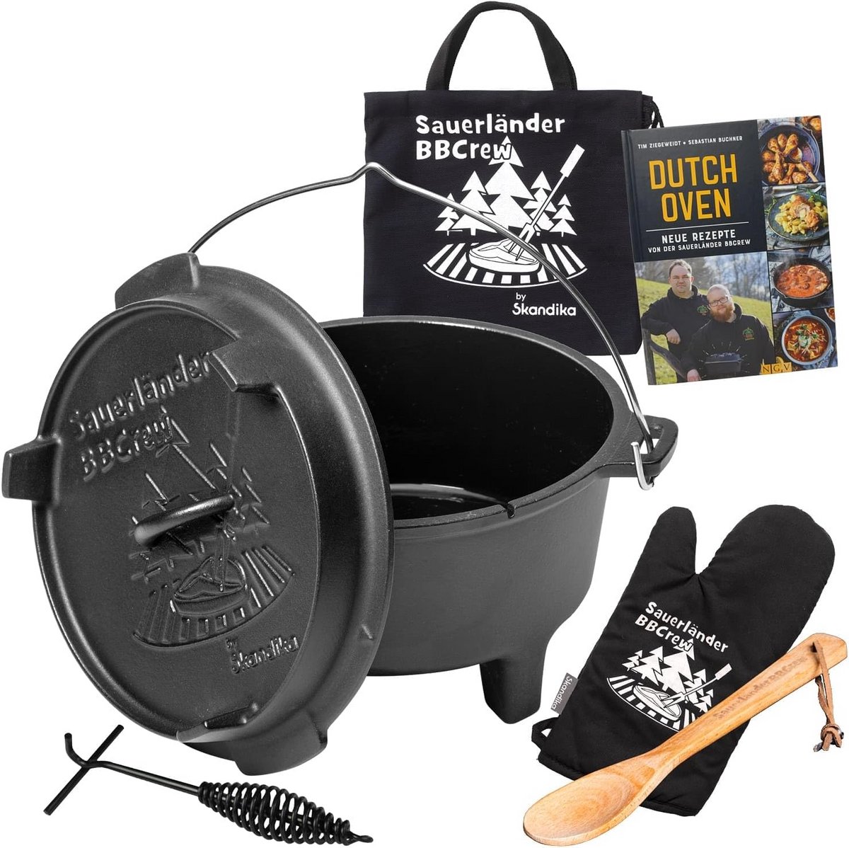 Gietijzeren Dutch Oven 10,25L Met Receptenboek - Vaatwasmachinebestendig
