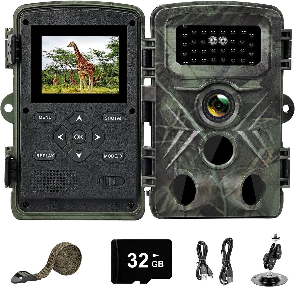 Wildcamera met Nachtzicht - Buitencamera - Waterdicht - Full HD