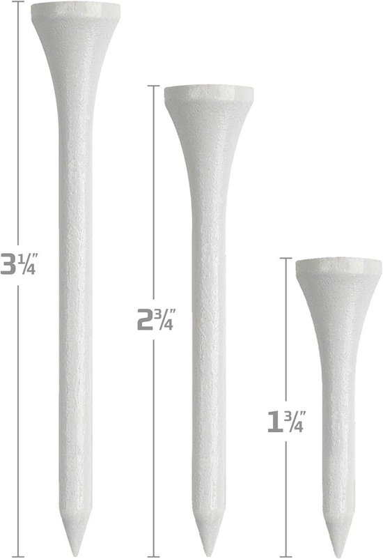 Set van 200 Houten Golf Tees voor Heren - 1,75 Inch van Merkloos — afbeelding 3