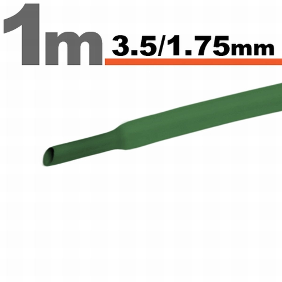 15× 1 Meter Krimpkous Groen 3,5 / 1,75 mm – 15 Stukken Van 1 Meter – Warmtekrimpbuis Voor Isolatie En Kabelbescherming – Geschikt Voor Elektrische Installaties En Reparaties [11021Z]