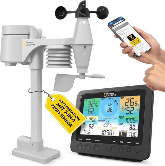 WiFi-weerstation - LCD 7 - USB - binnensensor