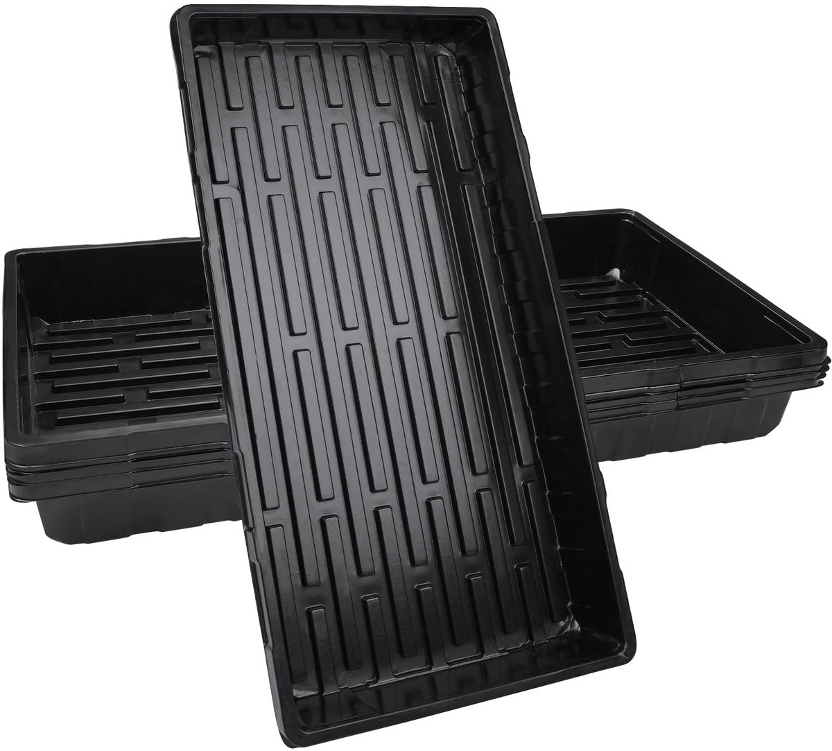 Unyqoos® Set van 5 multifunctionele zwarte kweekbakken voor hydrocultuur en zaadkieming