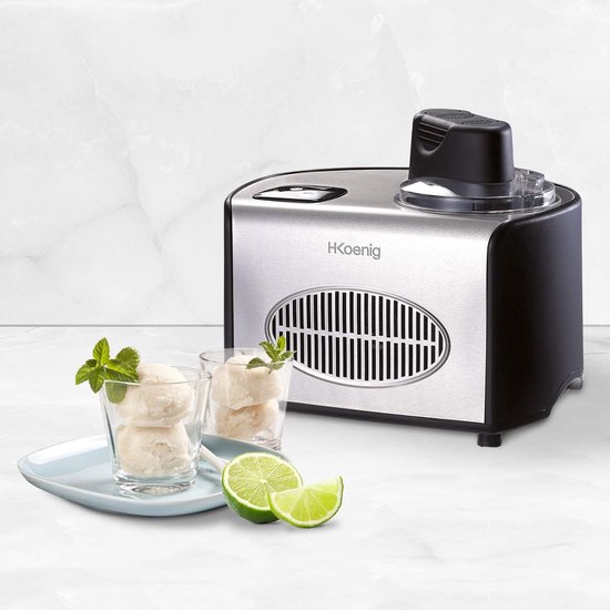 Elektrische IJsmachine met Koelfunctie voor Sorbet en Yoghurtijs (1.5L) van Merkloos — afbeelding 2
