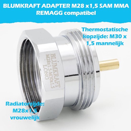Set van 2 Metalen Adapters M28 x 1.5 naar M30 x 1.5 voor