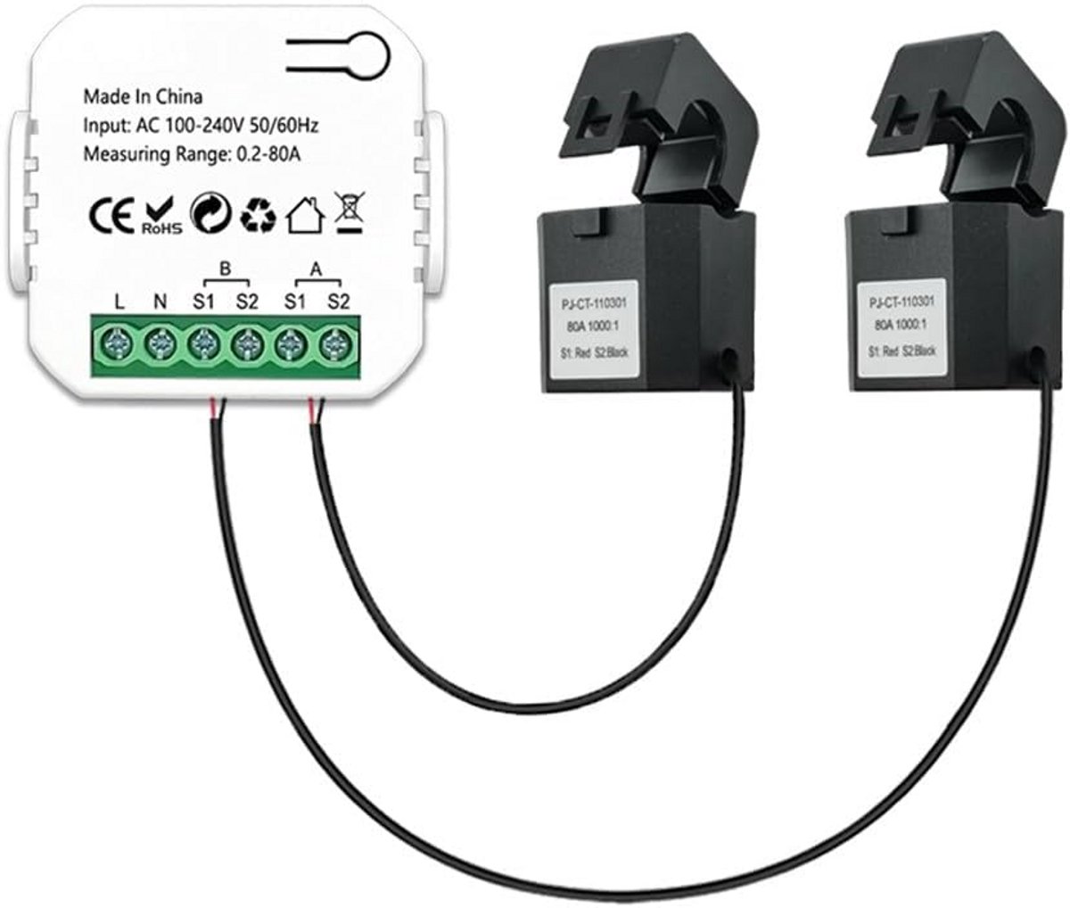 Slimme WiFi Energiemeter voor Zonnepanelen en Verbruik