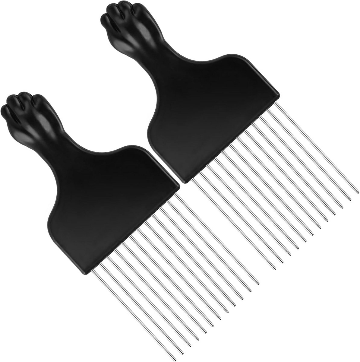 Set van 2 Haarplectrums voor Krullend en Afro Haar Styling