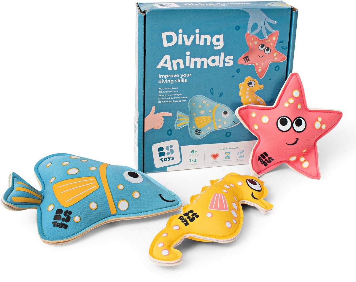 BS Toys Opduikdieren Zwembad - Opduik Speelgoed vanaf 5 Jaar - Water Spel - Bad Speelgoed - Neopreen Diertjes - 3 Stuks — afbeelding 10