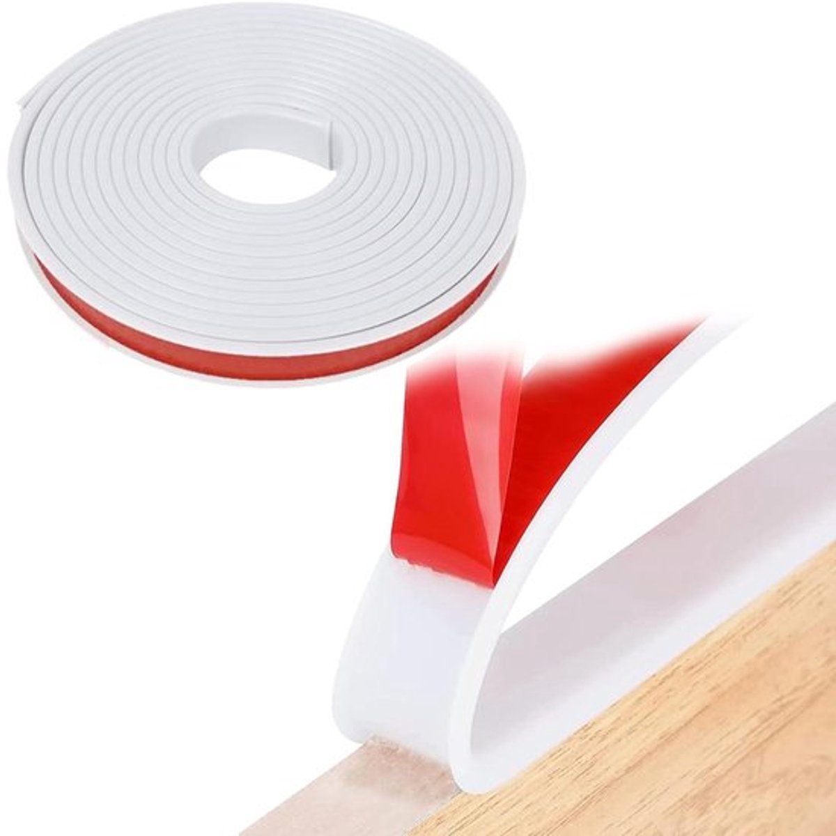 5 meter flexibele meubelrandband - Zelfklevend - Randbescherming - Binnenbreedte 16 mm - Opvouwbaar