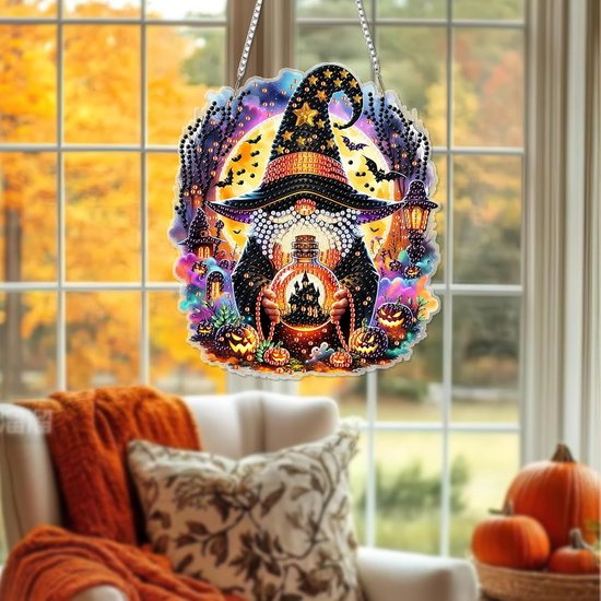 Lxmsja Giraffe Diamond Art Hangende Ornamenten met Ketting, Kristal Gem Schilderij Kits voor Volwassenen, Beginners Kinderen, Hanger Art voor Home Muur Decor en Nieuwe Thuis Geschenken