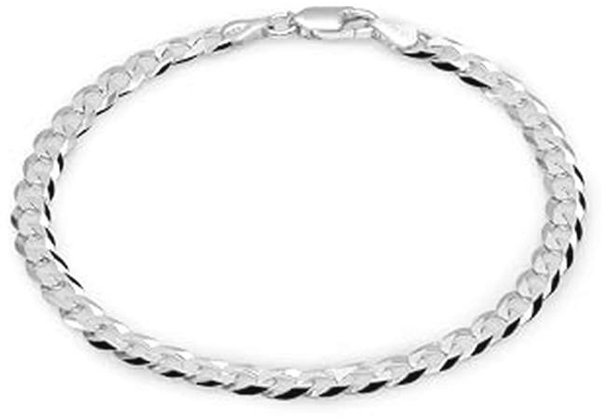 Armband en ketting voor heren en dames van 925 zilver - Cubaanse pantserketting - 18-20 cm - Made in Italy