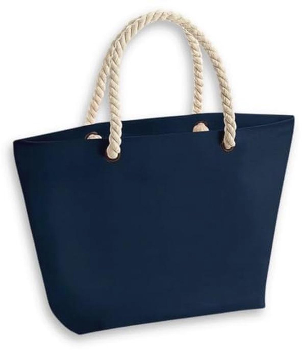 Dames Strandtas van 100% Katoen - Handige Shopper en Boodschappentas - 36 x 35 x 18 cm
